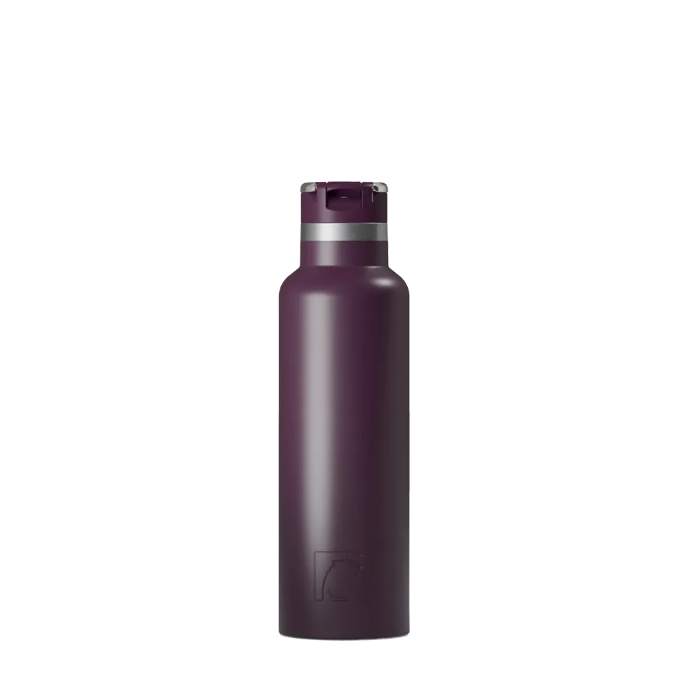 Front customization side of the RTIC Journey Bottle 20 oz in Plum