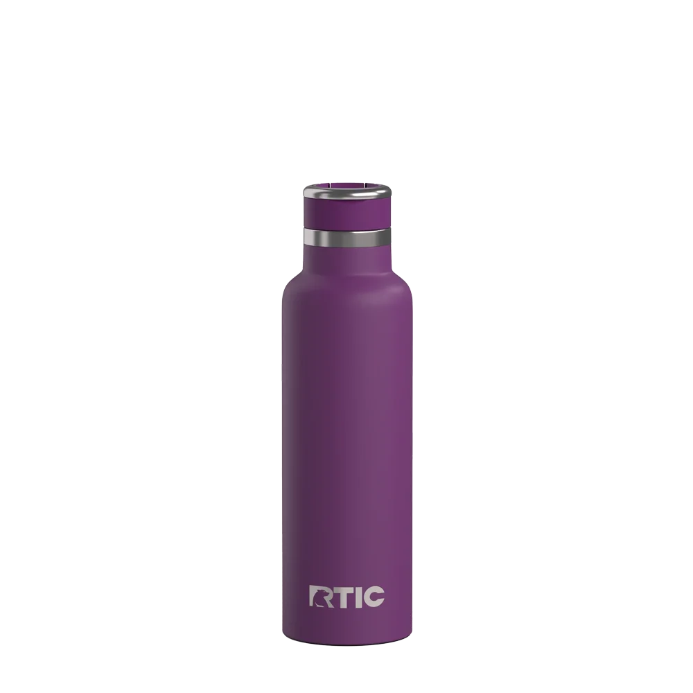 Back customization side of the RTIC Journey Bottle 20 oz in Berry Jam