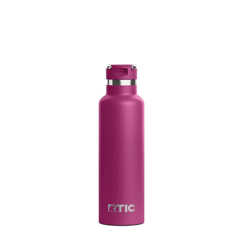 Back customization side of the RTIC Journey Bottle 20 oz in Very Berry