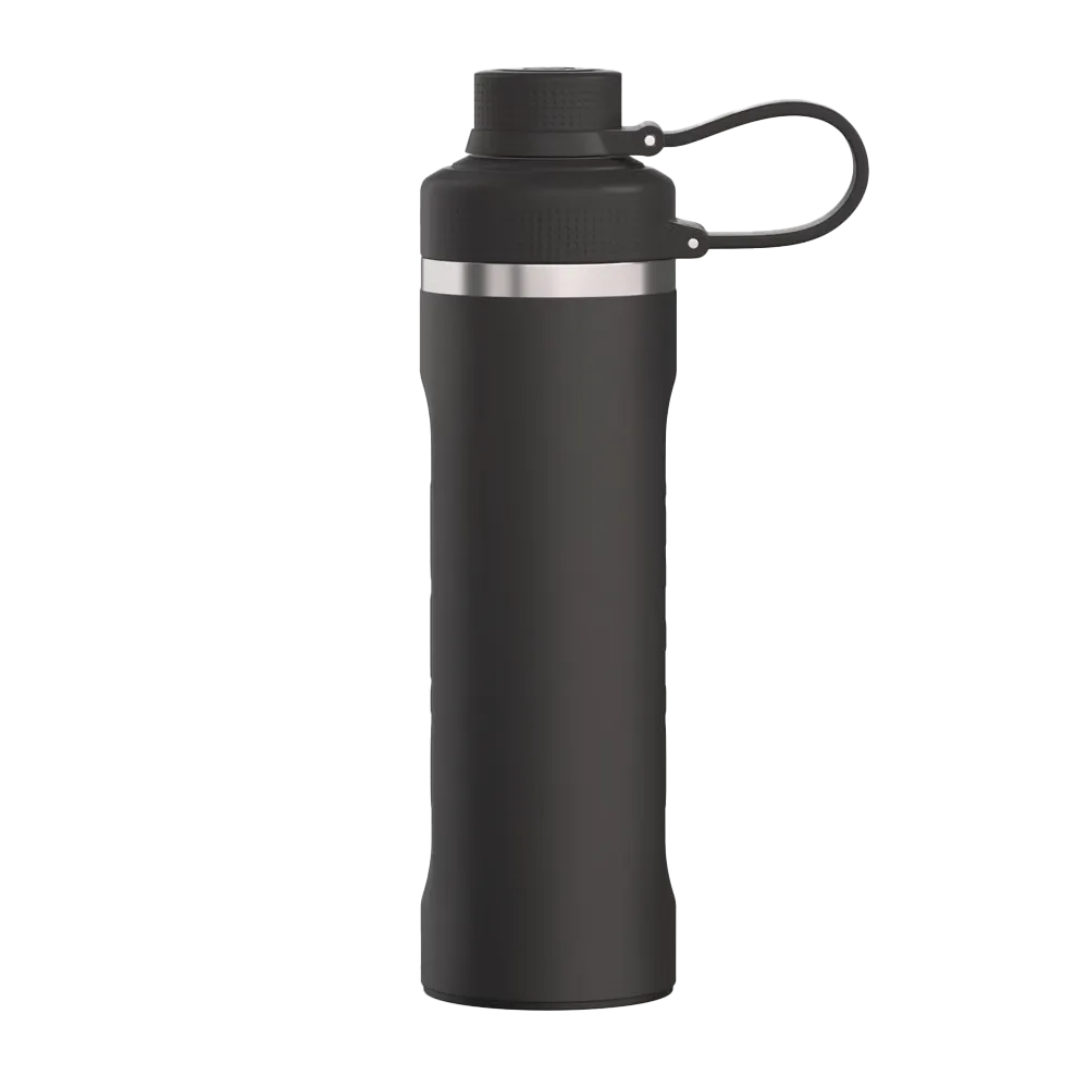 Back customization side of the RTIC Refuel Bottle 24 oz in Black