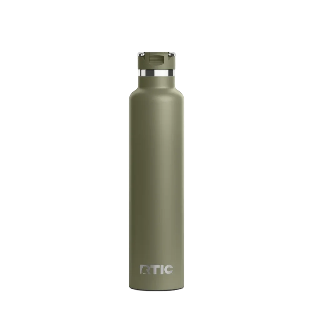 Back customization side of the RTIC Journey Bottle 26 oz in Olive
