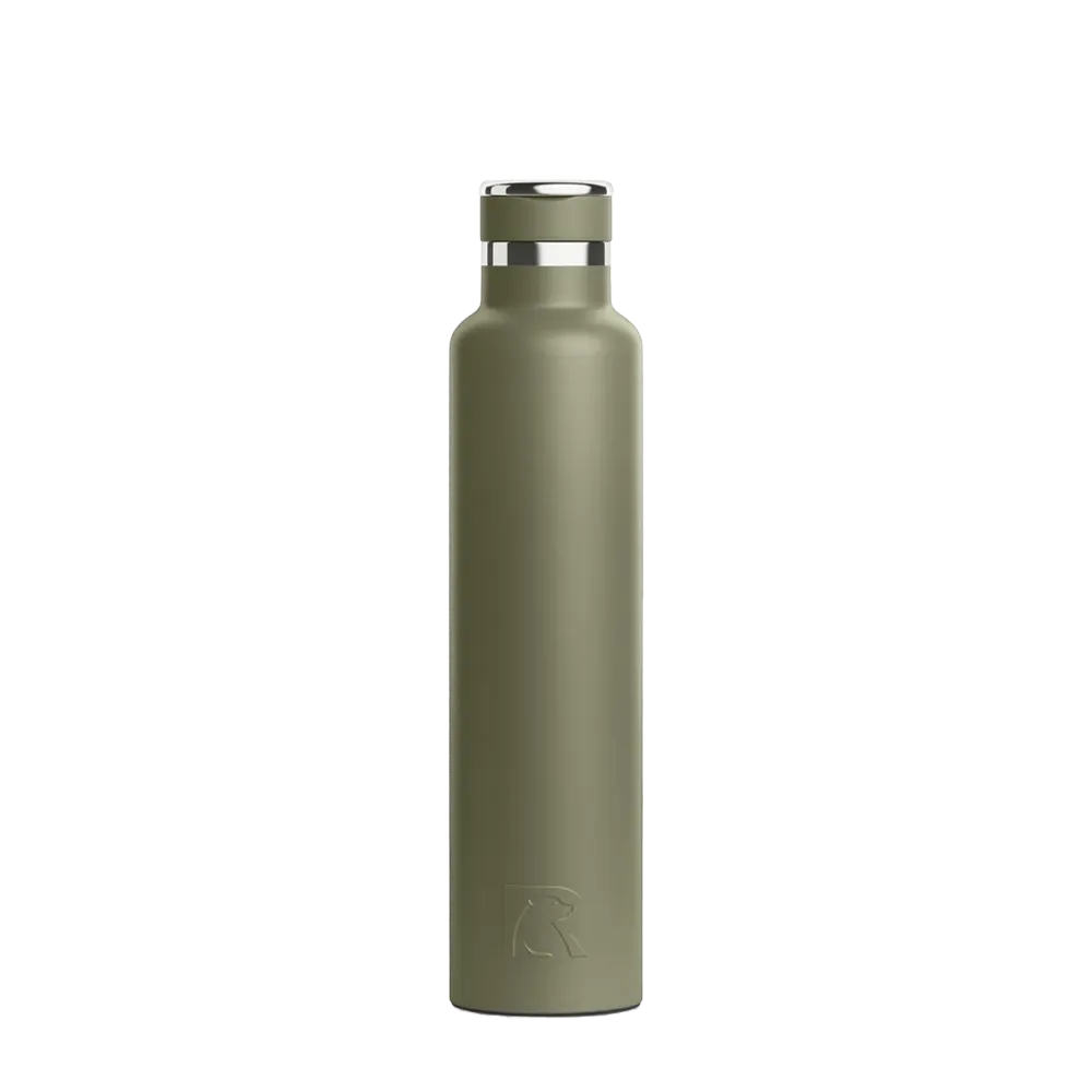 Front customization side of the RTIC Journey Bottle 26 oz in Olive