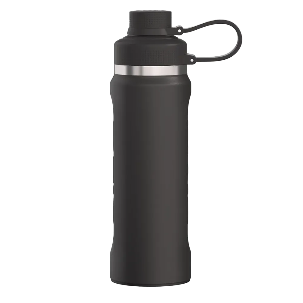 Back customization side of the RTIC Refuel Bottle 30 oz in Black