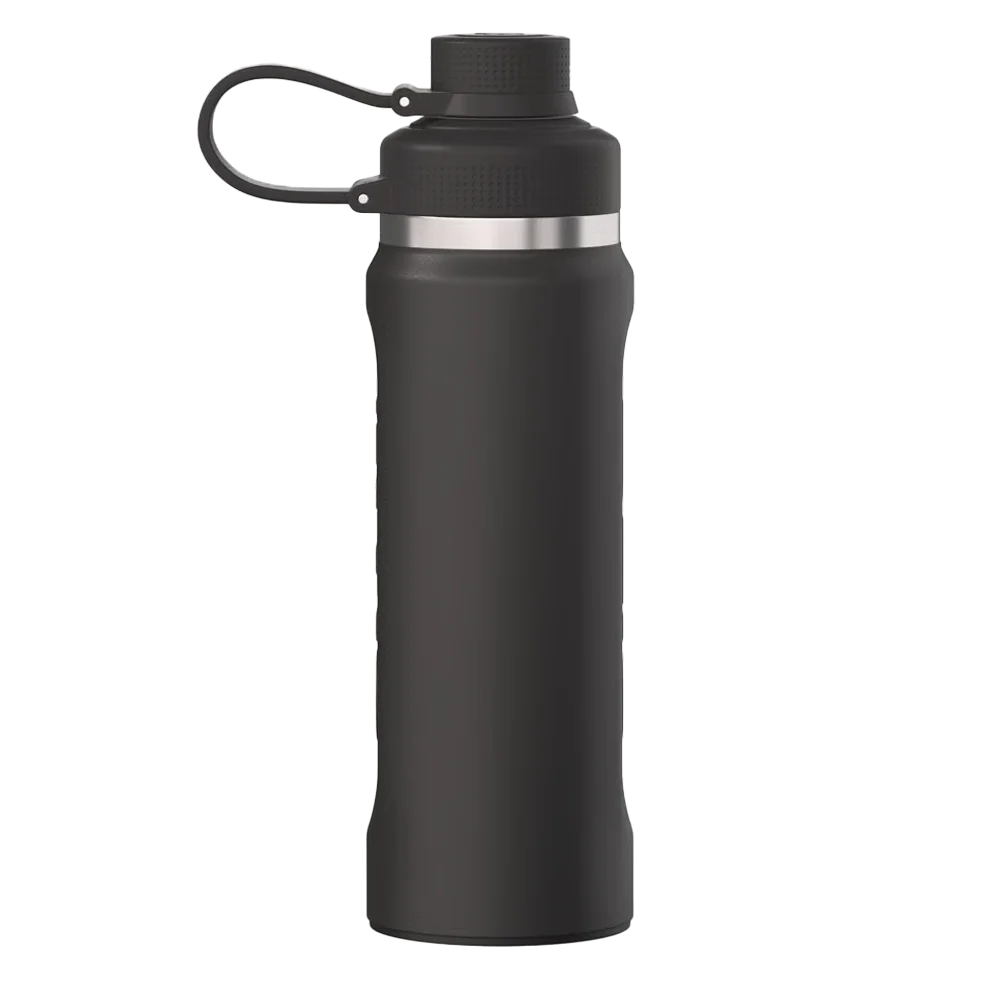 Front customization side of the RTIC Refuel Bottle 30 oz in Black