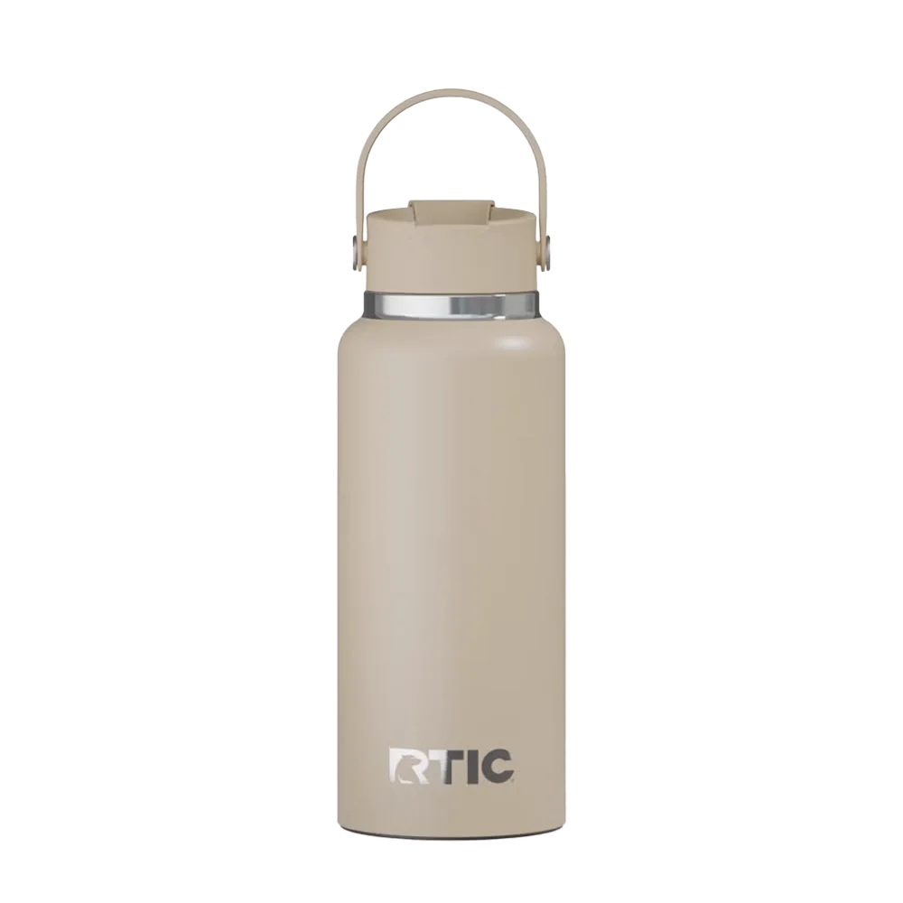 Back customization side of the RTIC Outback Bottle 32 oz in Beach