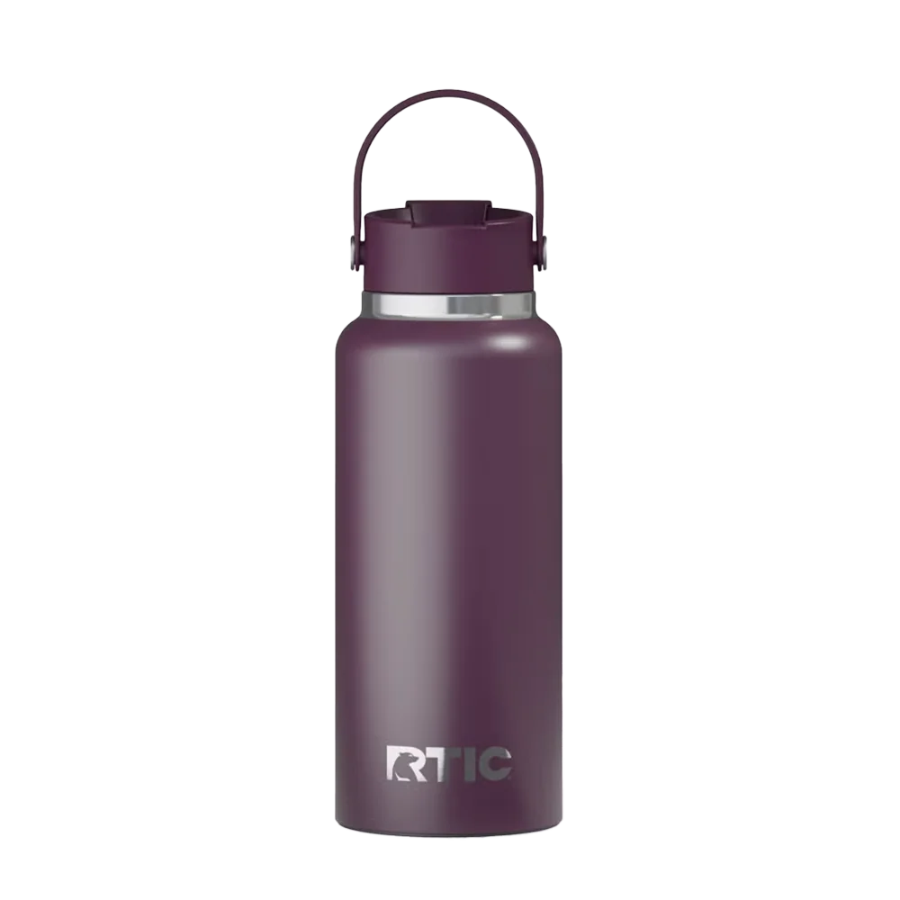 Back customization side of the RTIC Outback Bottle 32 oz in Plum