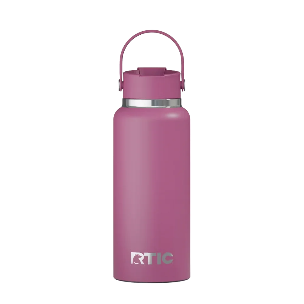 Back customization side of the RTIC Outback Bottle 32 oz in Orchid