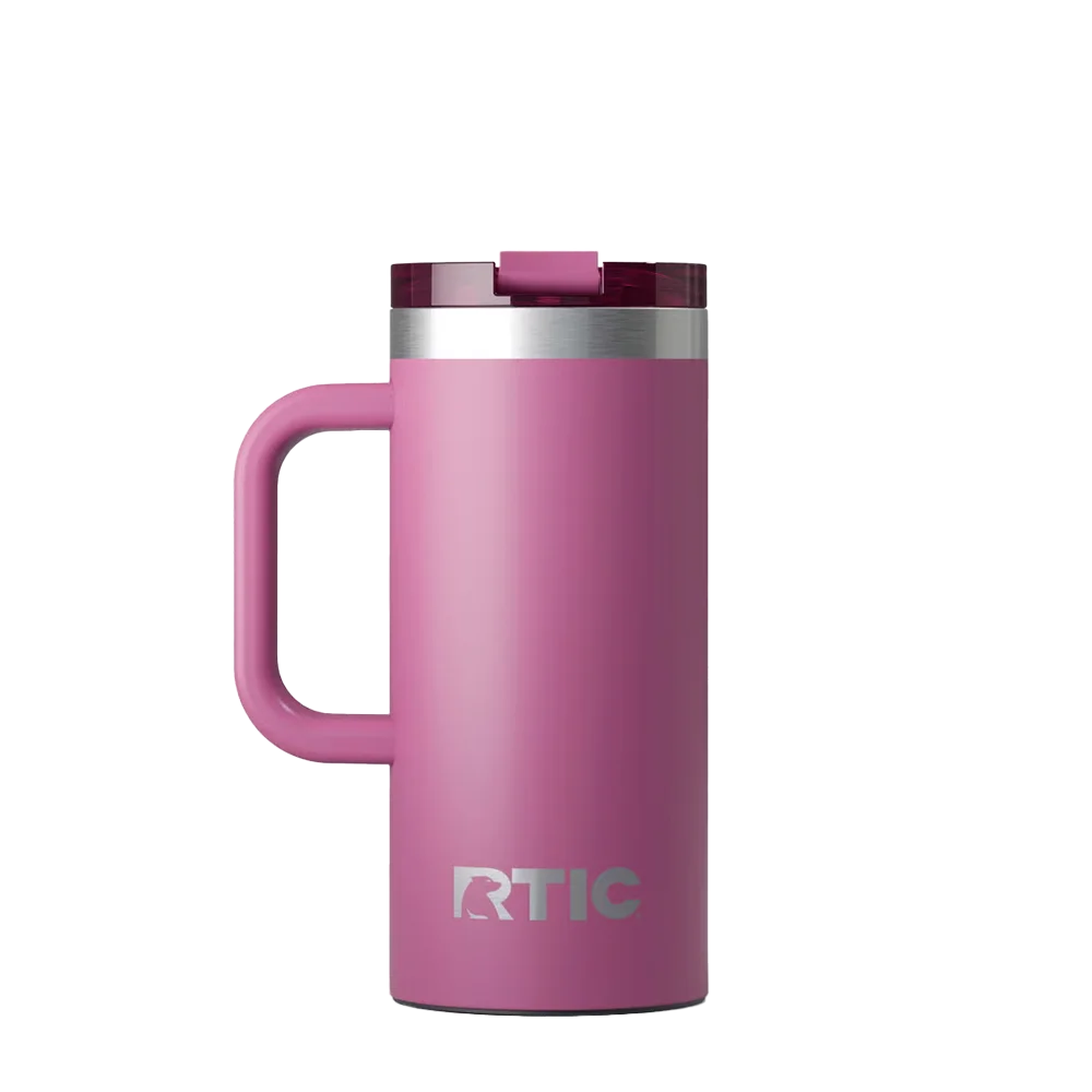 Back customization side of the RTIC Road Trip Travel Mug 16 oz in Orchid