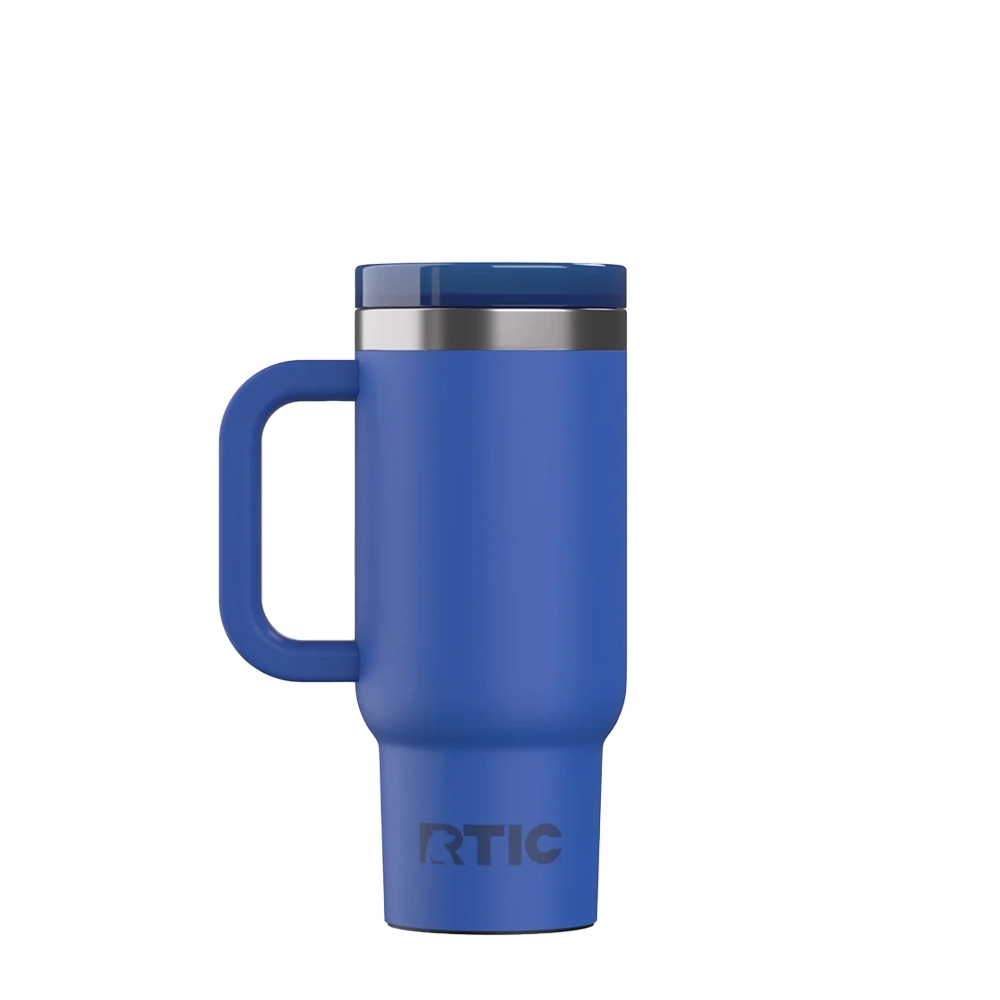 Back customization side of the RTIC Little Road Trip Tumbler 16 oz in Cobalt