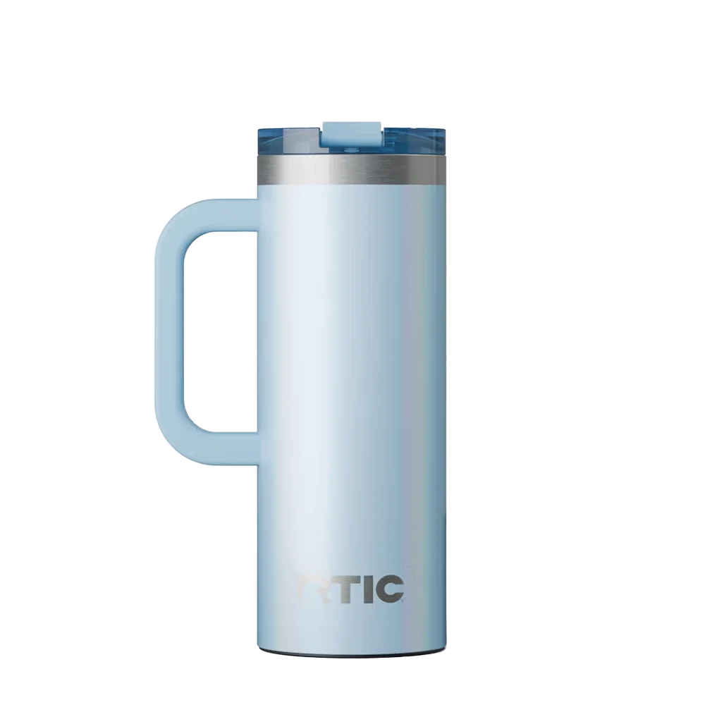 Back customization side of the RTIC Road Trip Travel Mug 20 oz in Glitter RTIC Ice
