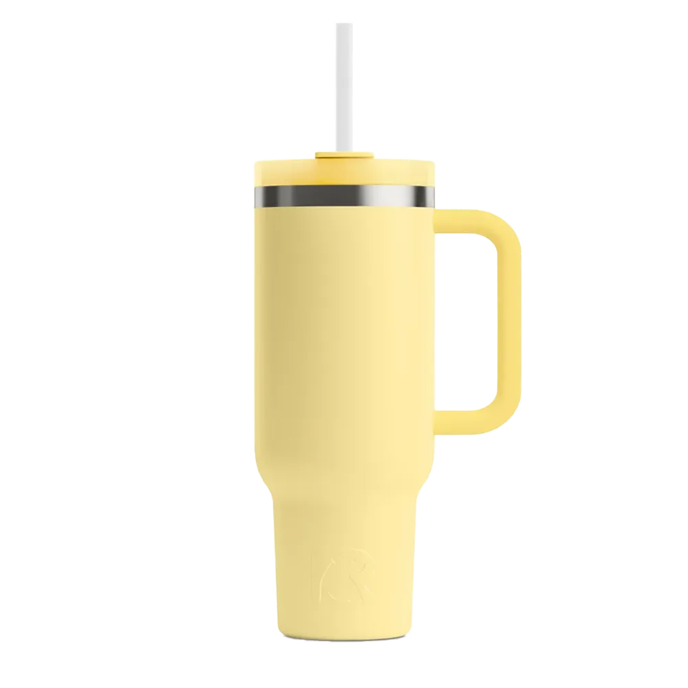 Front customization side of the RTIC Road Trip Tumbler 30 oz in Sunlight