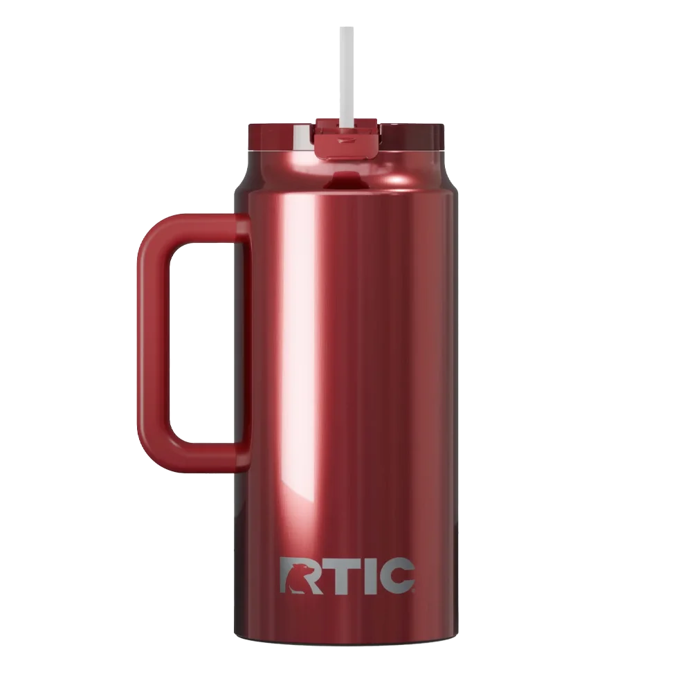 Back customization side of the RTIC Road Trip Tumbler 64 oz in Black Cherry