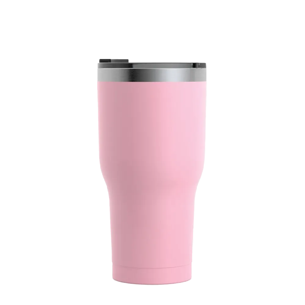 Back customization side of the RTIC Tumbler 30 oz in Flamingo