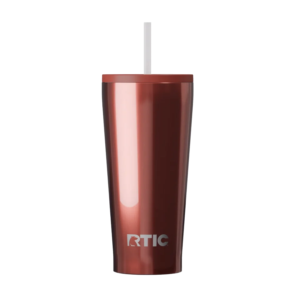 Front customization side of the RTIC Everyday Tumbler 20 oz in Black Cherry Metallic