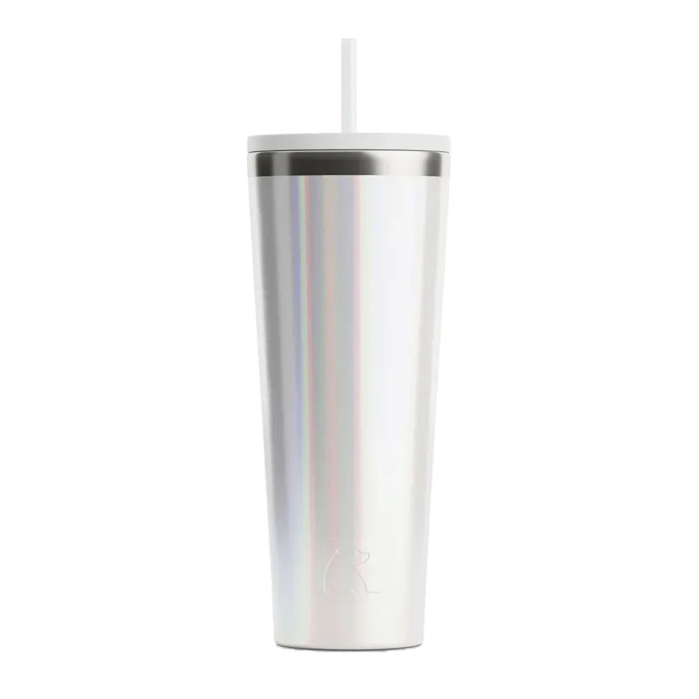 Front customization side of the RTIC Everyday Tumbler 28 oz in Glitter White
