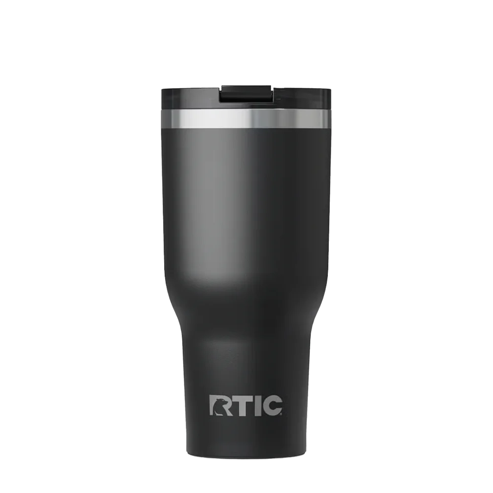 Front customization side of the RTIC Essential Tumbler 40 oz in Black