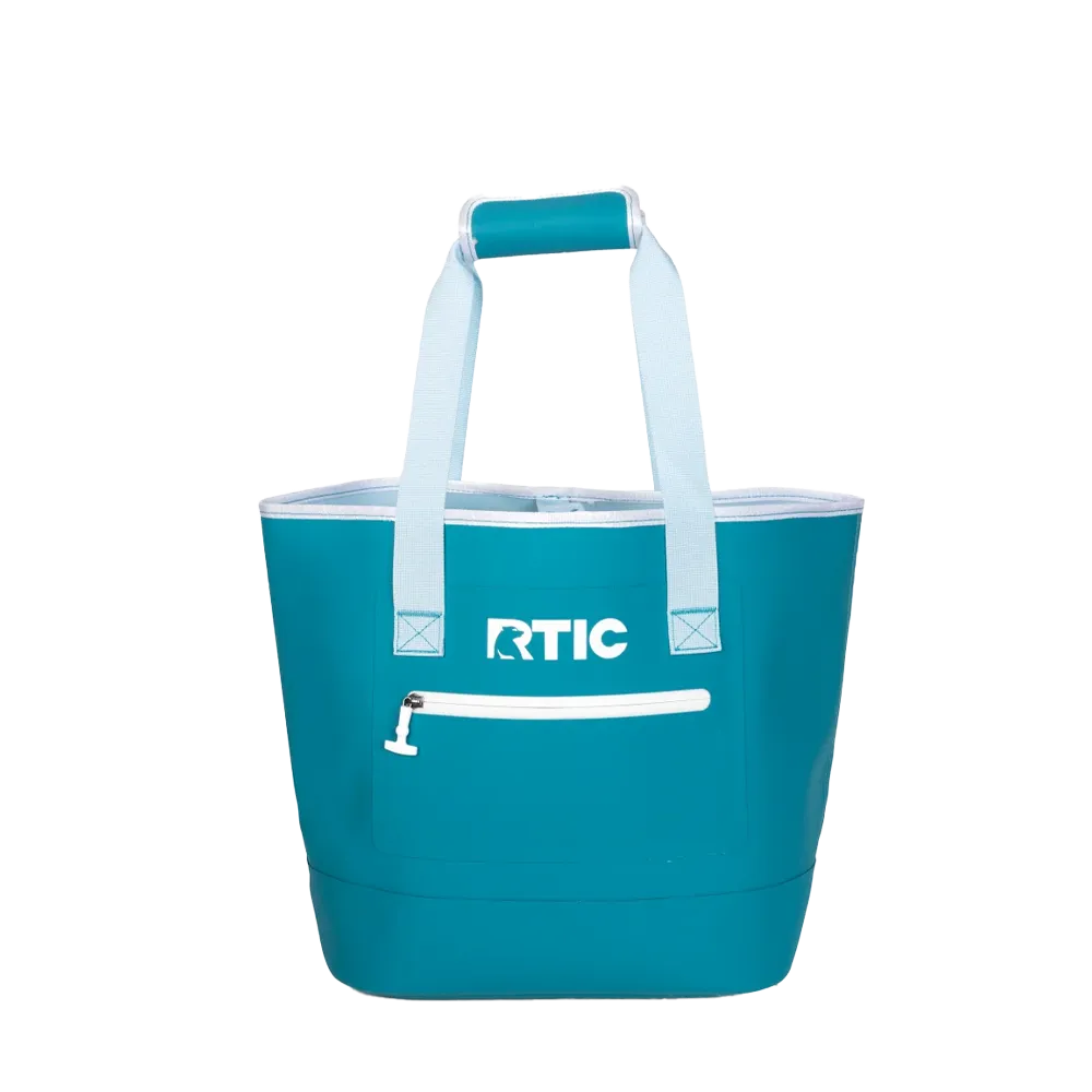 Front customization side of the RTIC Ultra Tough Tote Small in Deep Harbor