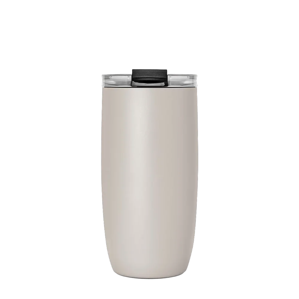 Simple Modern Voyager Tumbler with Clear Flip Lid and Straw 16 oz Almond Birch