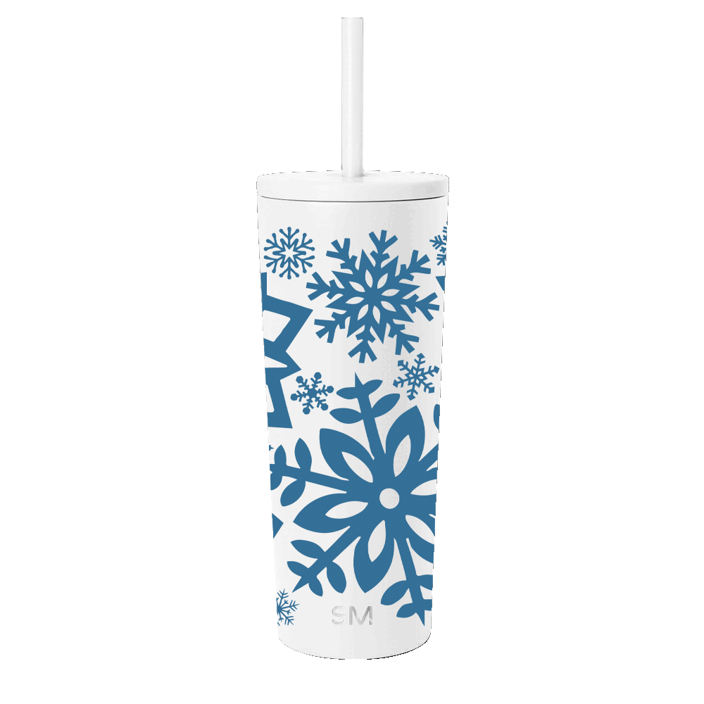 Simple Modern 24 oz Classic Tumbler with Winter Design Snowy Star