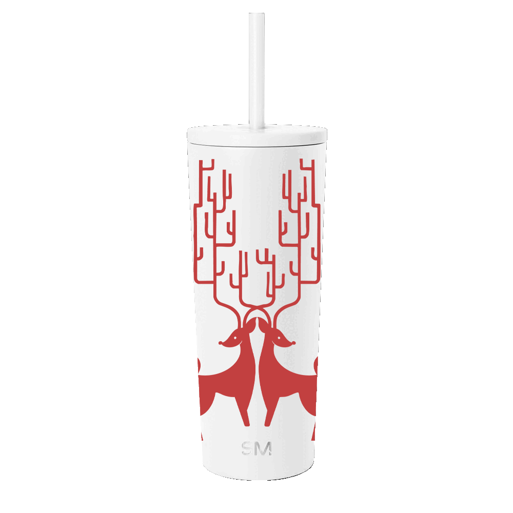 Simple Modern 24 oz Classic Tumbler with Winter Design Regal Reindeer