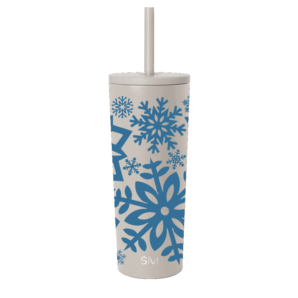 Simple Modern 24 oz Classic Tumbler with Winter Design Snowy Star