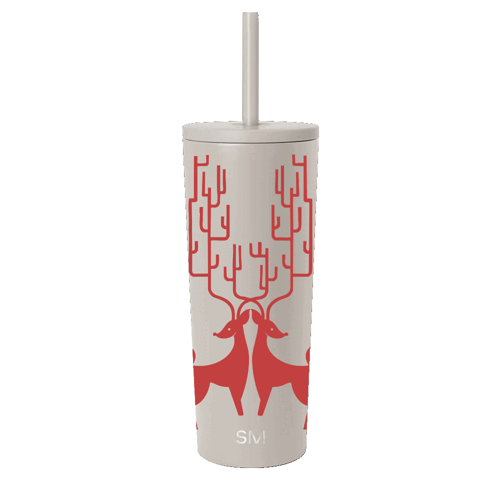 Simple Modern 24 oz Classic Tumbler with Winter Design Regal Reindeer
