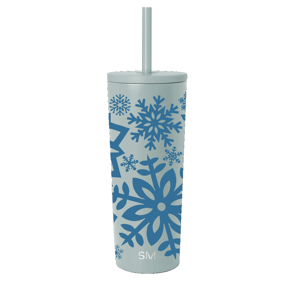 Simple Modern 24 oz Classic Tumbler with Winter Design Snowy Star