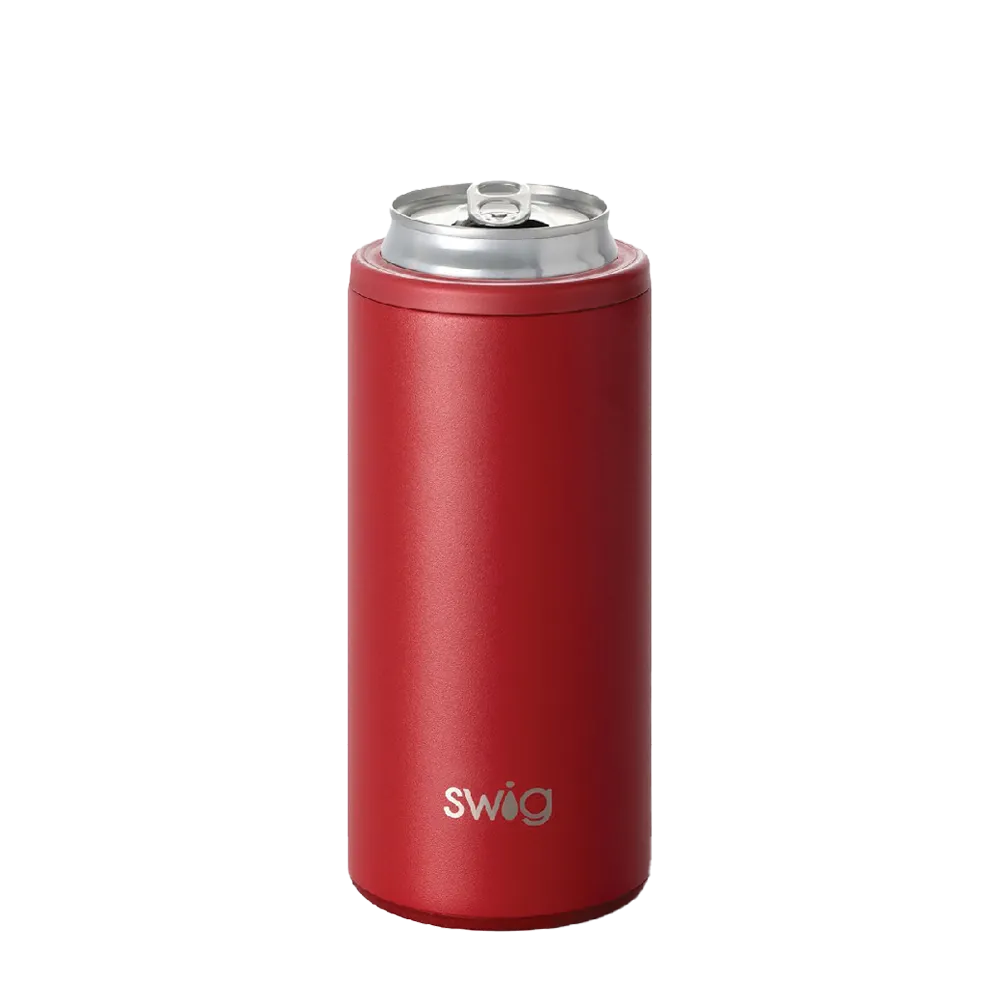 Swig Skinny Can Holder 12 oz Crimson