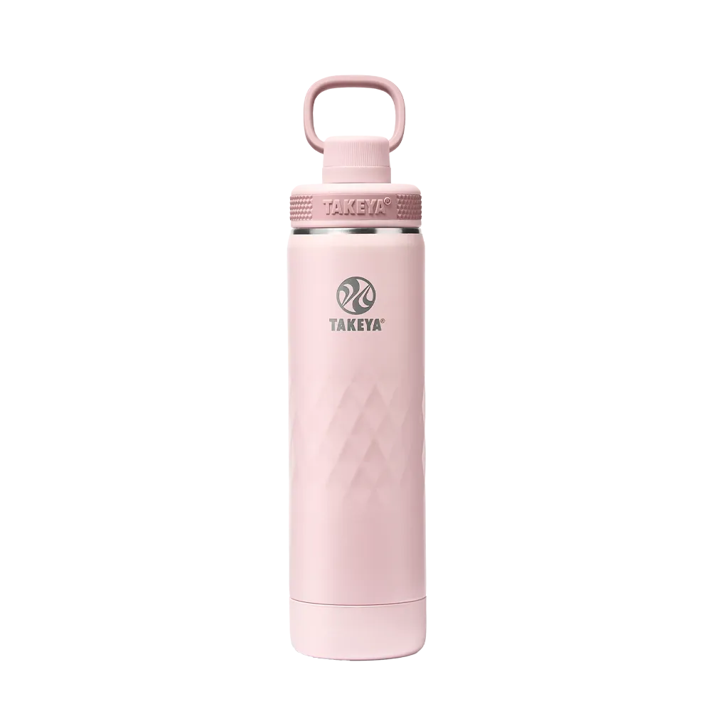 Takeya Sport Water Bottle with Spout Lid 22 oz Peony