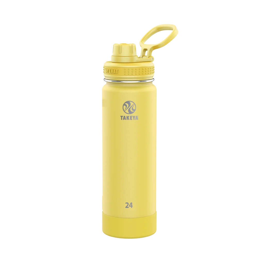 Takeya Actives Water Bottle Spout Lid 24 oz Canary