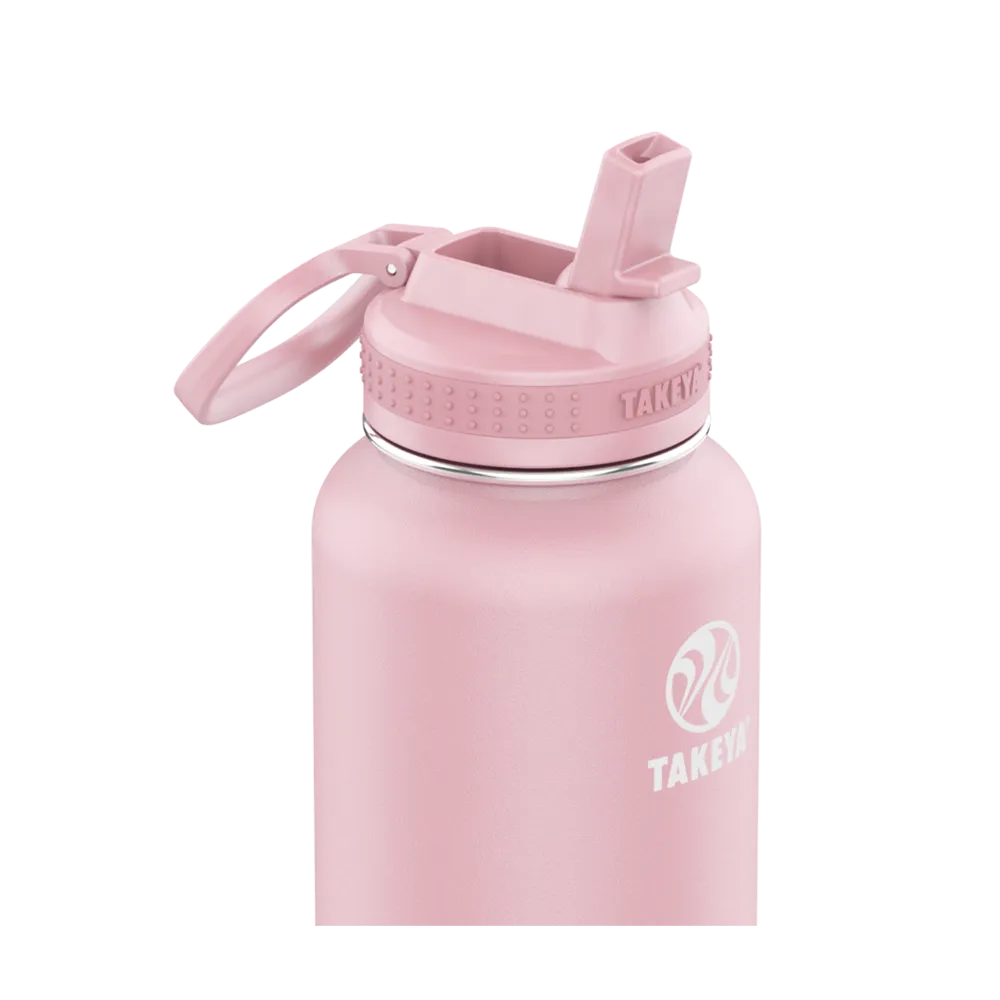 Takeya Actives Water Bottle Straw Lid 32 oz Blush