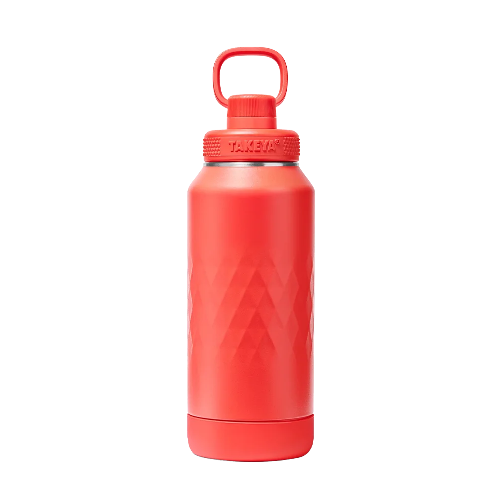 Takeya Sport Water Bottle with Spout Lid 32 oz Crimson