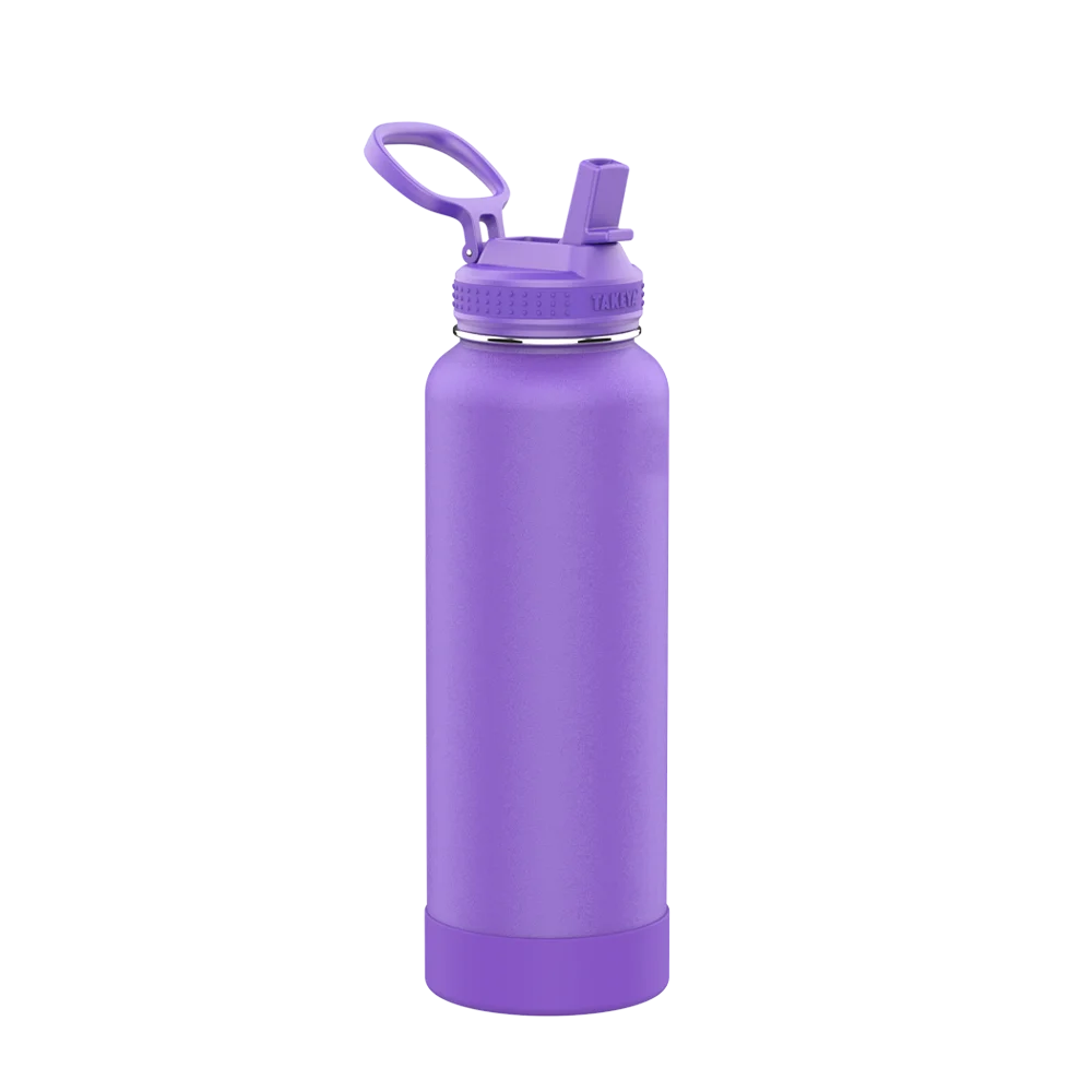 Takeya Actives Water Bottle Straw Lid 40 oz Nitro Purple
