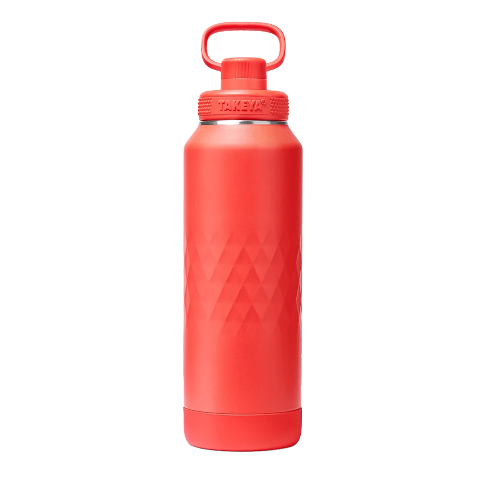 Takeya Sport Water Bottle with Spout Lid 40 oz Crimson