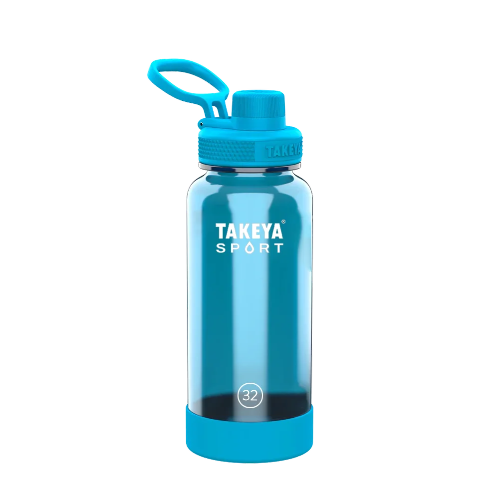 Takeya Tritan Sport Water Bottle Spout Lid 32 oz Champion Blue
