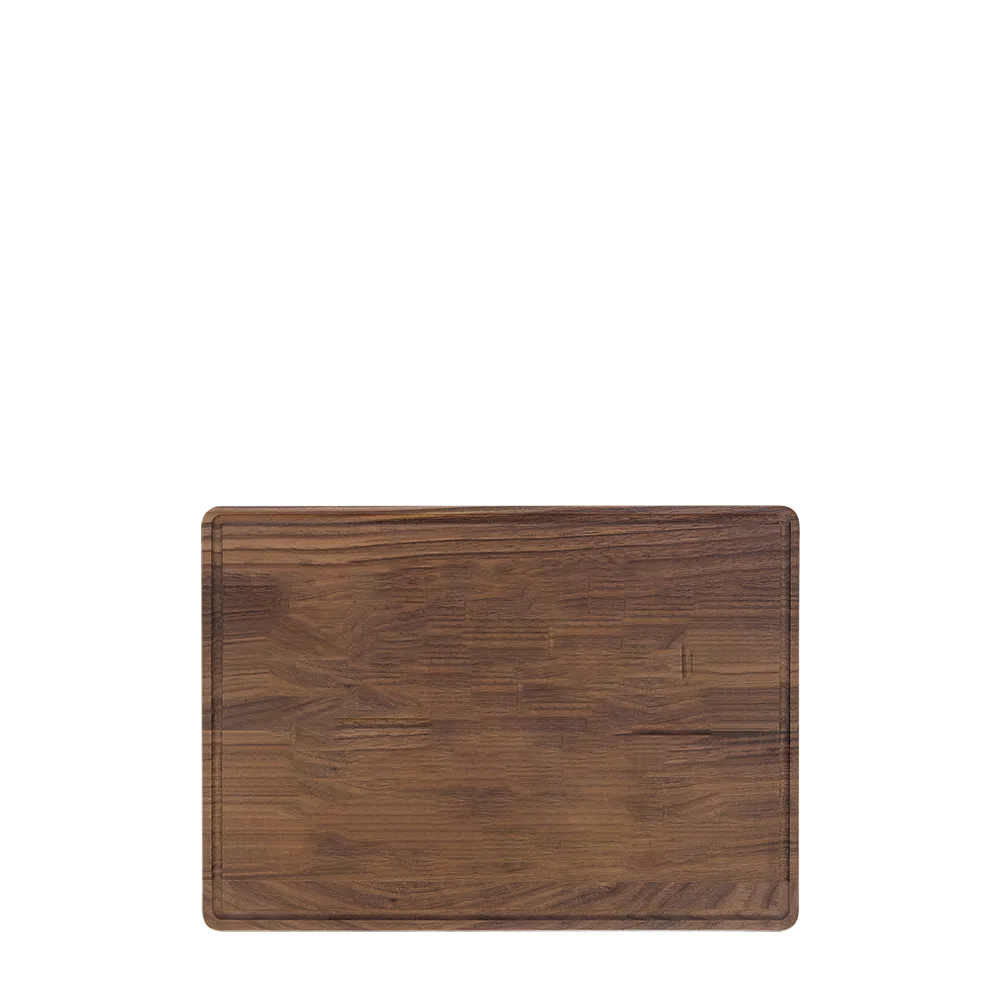 13.75 x 9.75 drip ring cutting board for customization with walnut wood