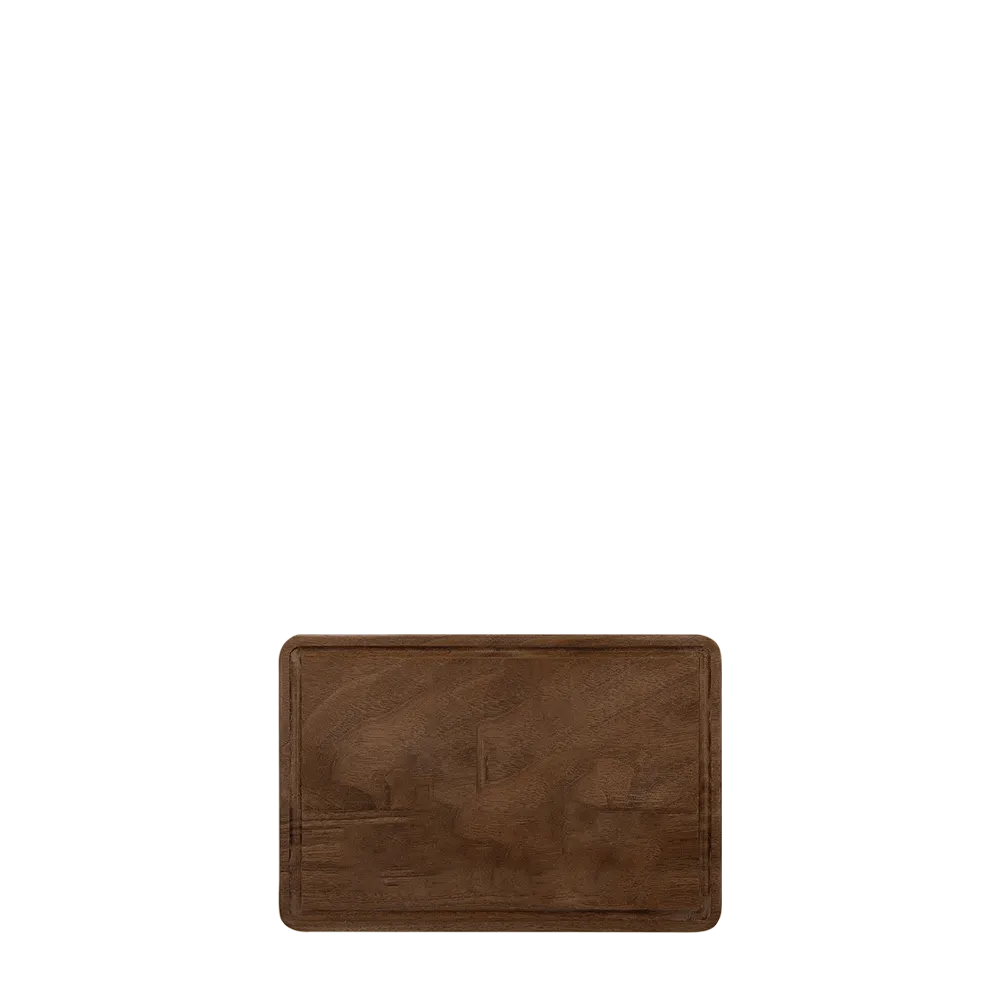 9 x 6 drip ring cutting board for customization with walnut wood