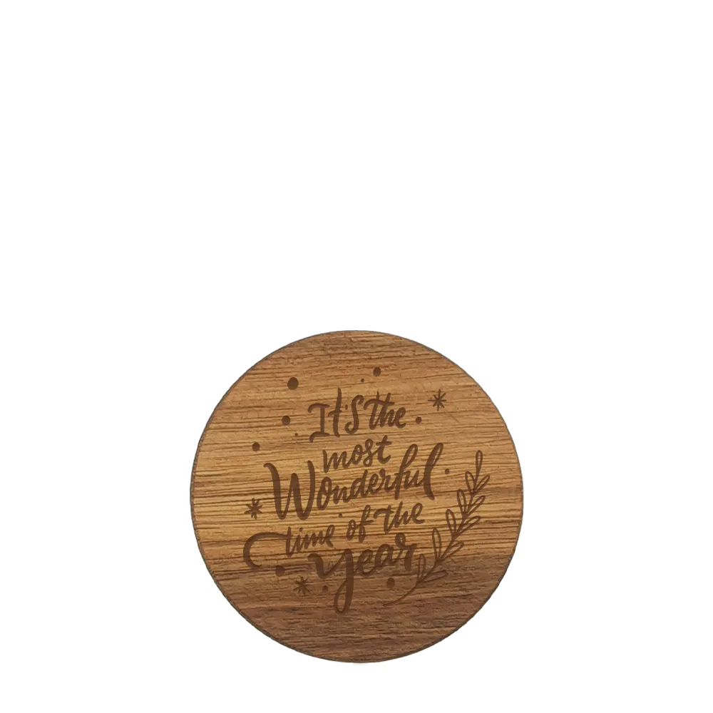 Holiday Acacia Wood Coaster