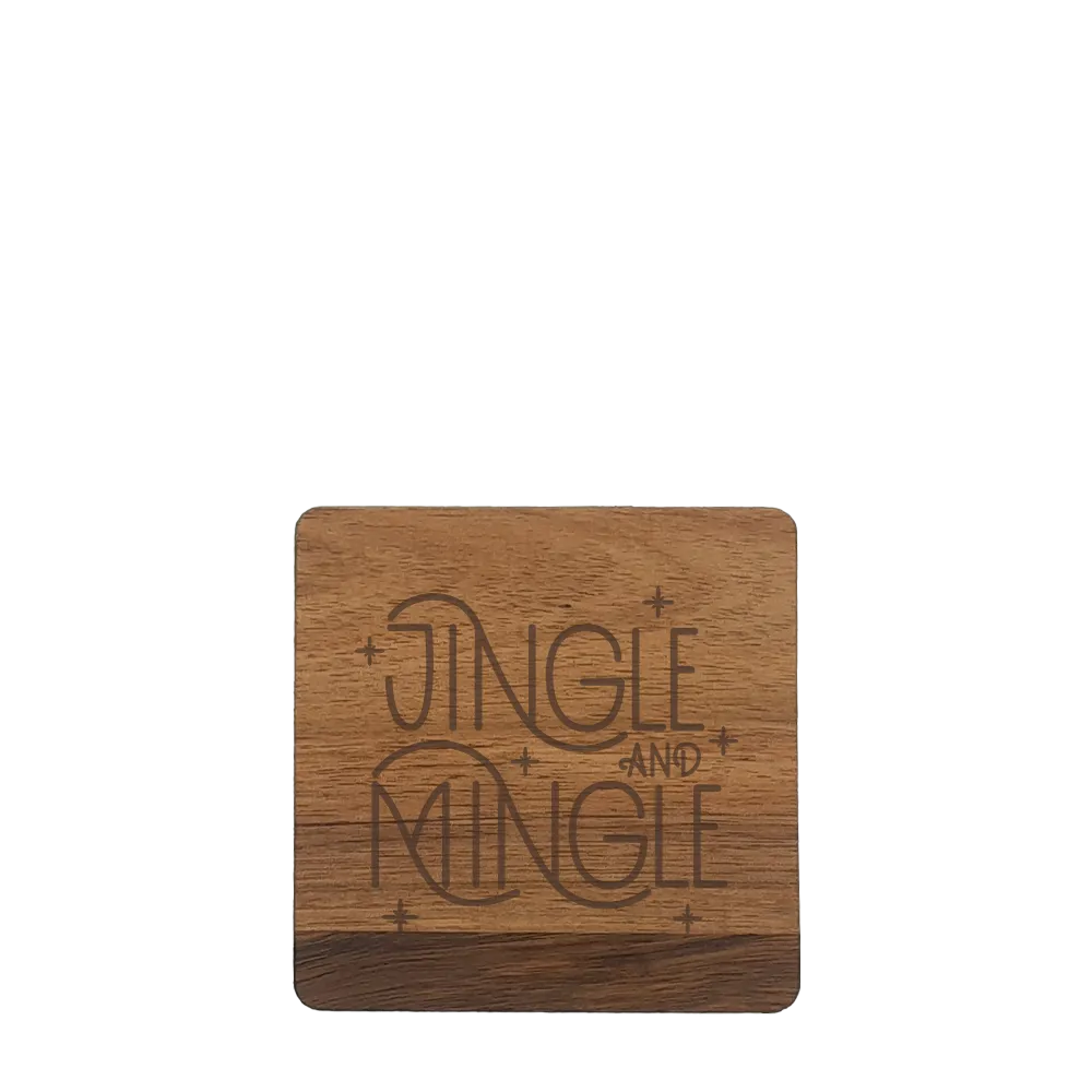 Holiday Acacia Wood Coaster