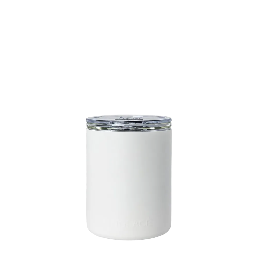 Vinglace Glass Lined Whiskey Glass 12 oz White