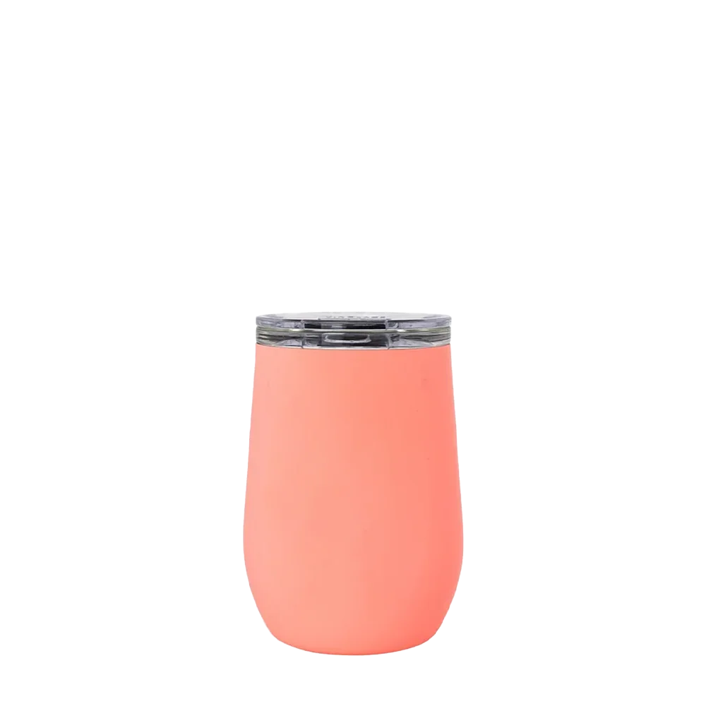 Vinglace Glass Lined Wine Tumbler 10 oz Coral
