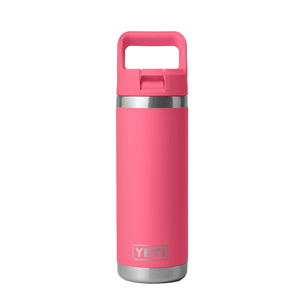 YETI Rambler® Straw Bottle with Color-Matched Straw Lid 18 oz Tropical Pink