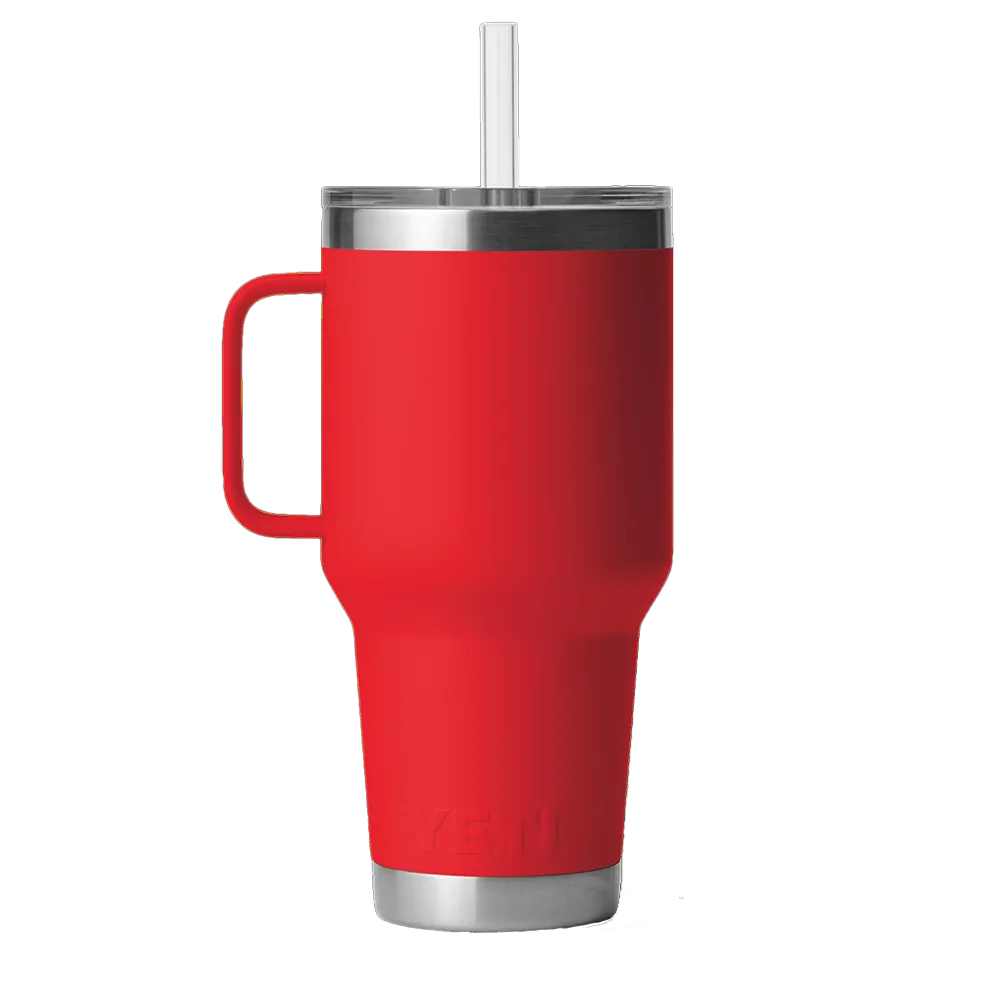 YETI Rambler® Mug with Straw Lid 35 oz Rescue Red
