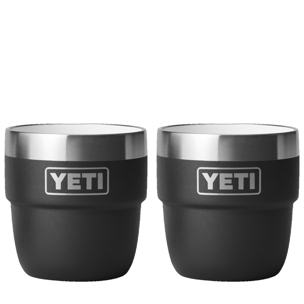 YETI 4 oz Rambler® Stackable Cups with DuraSip™ Ceramic Lining Black