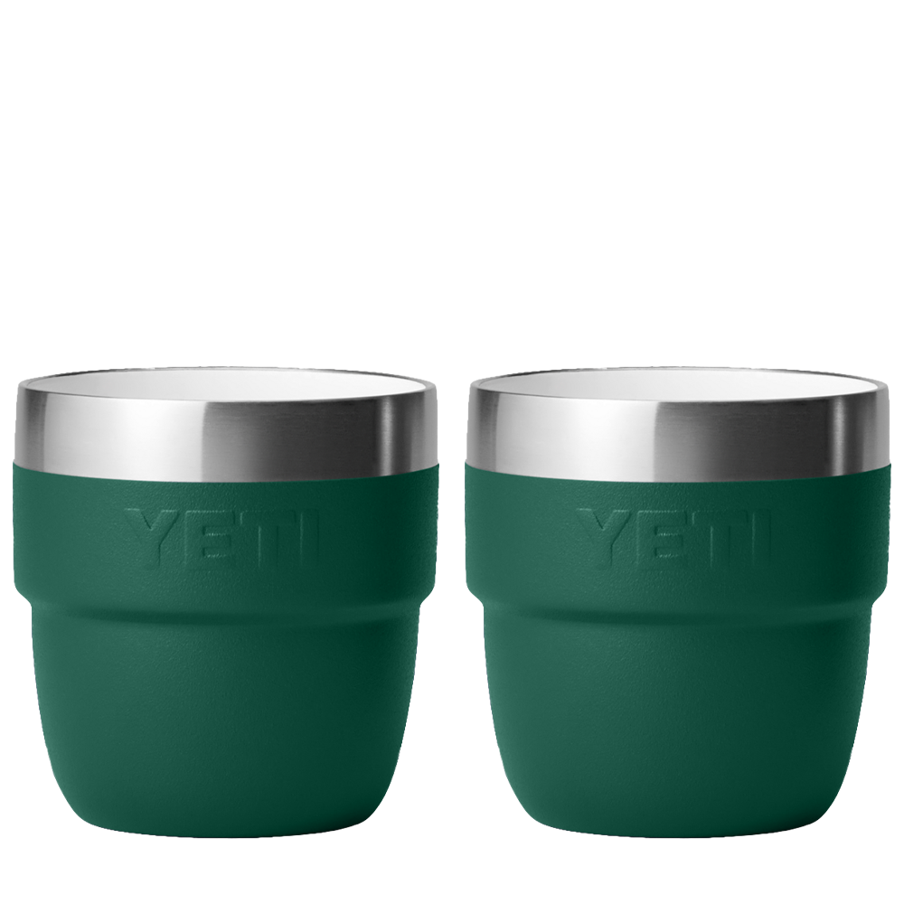 YETI 4 oz Rambler® Stackable Cups with DuraSip™ Ceramic Lining Black Forest Green