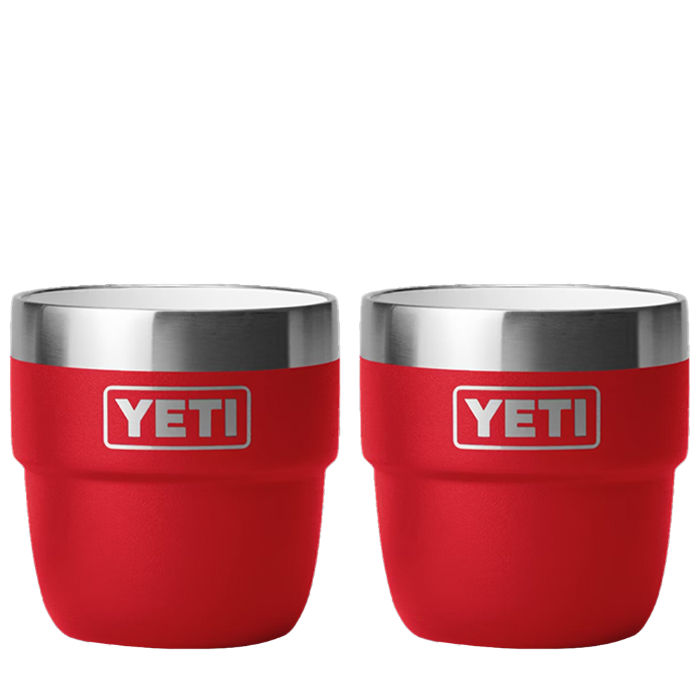 YETI 4 oz Rambler® Stackable Cups with DuraSip™ Ceramic Lining Rescue Red