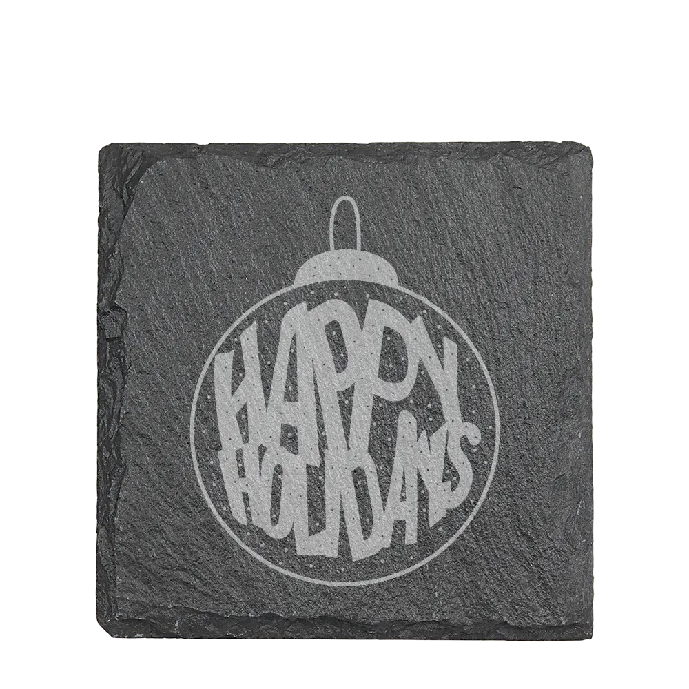 Happy Holidays Square Coaster