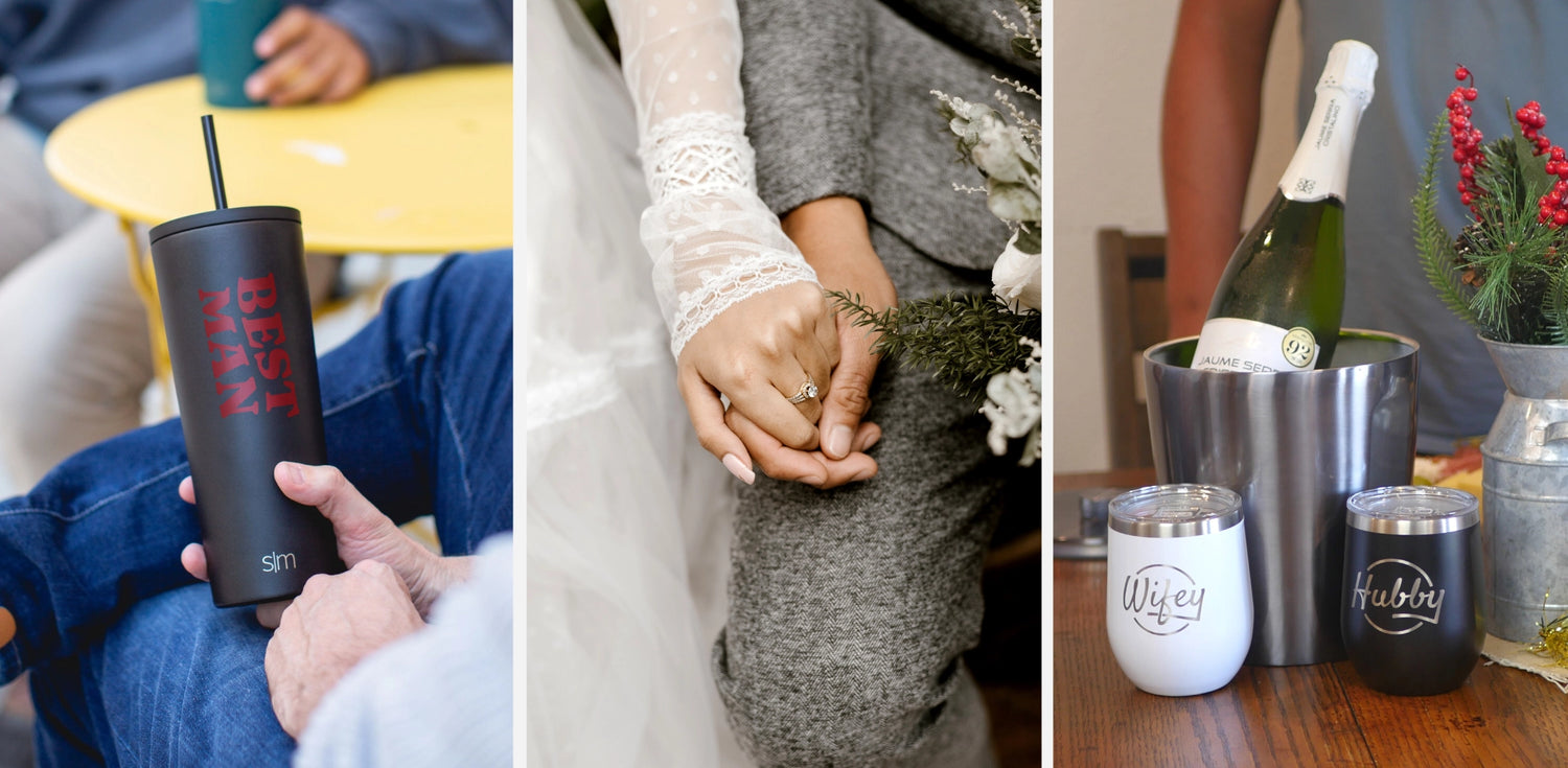 Custom Branding wedding collection with customized straw tumbler and wine tumbler