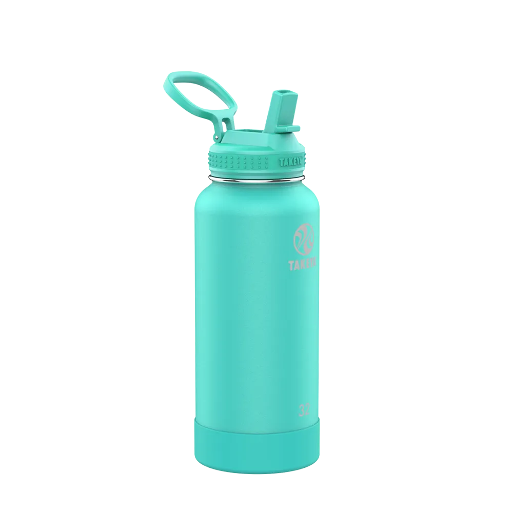 Customized Actives Water Bottle Straw Lid 32 oz Water Bottles from Takeya