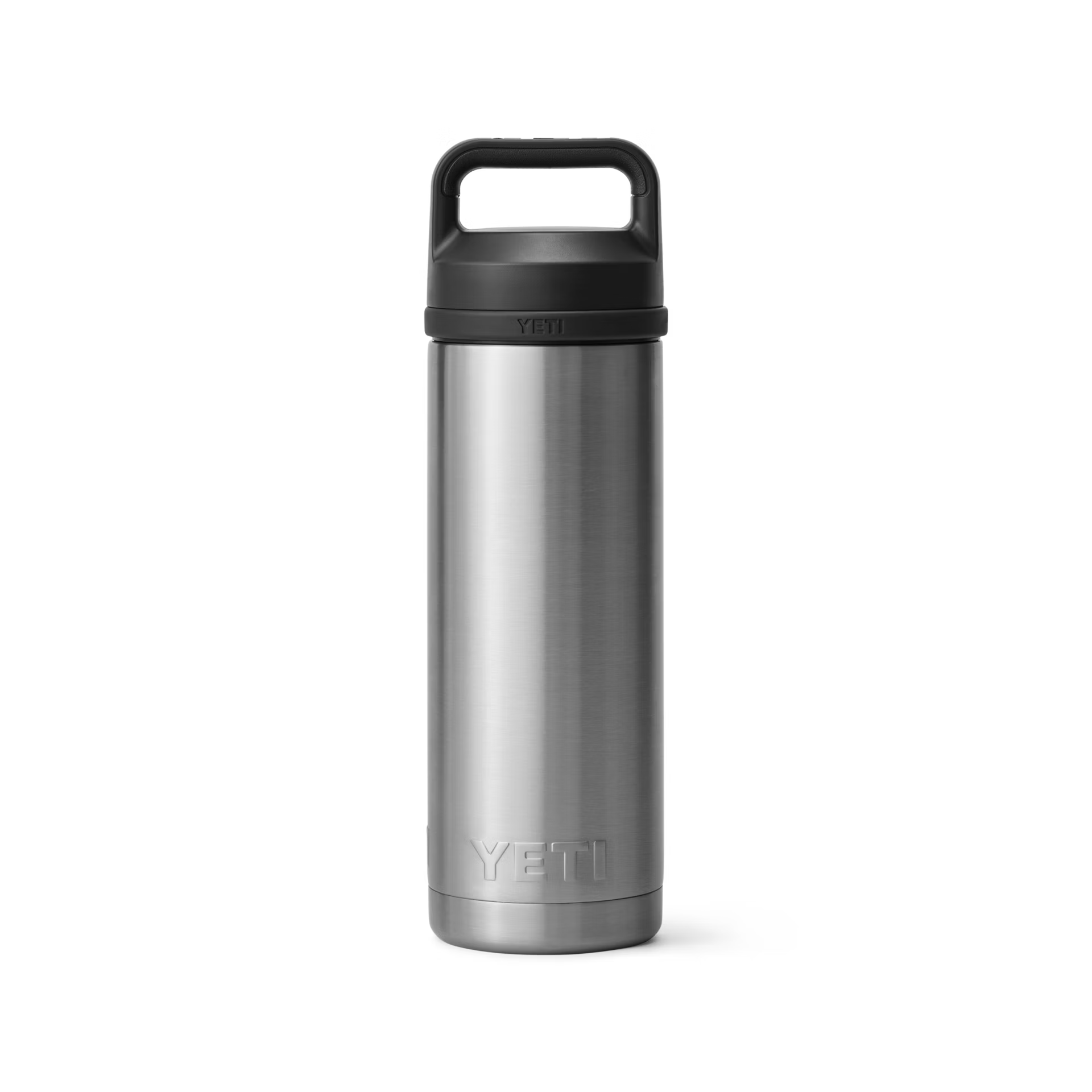 yeti 18oz bottle stainless steel front angle